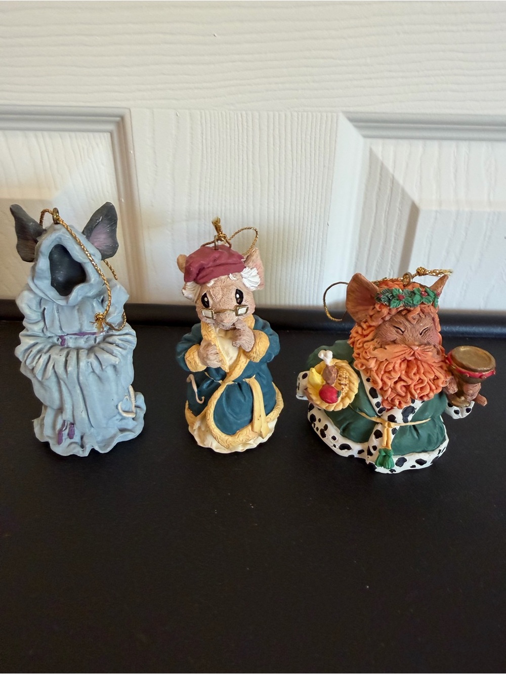 House of Lloyd “Ghostmice of Christmas” vintage 1996 ornaments. Lot of 3